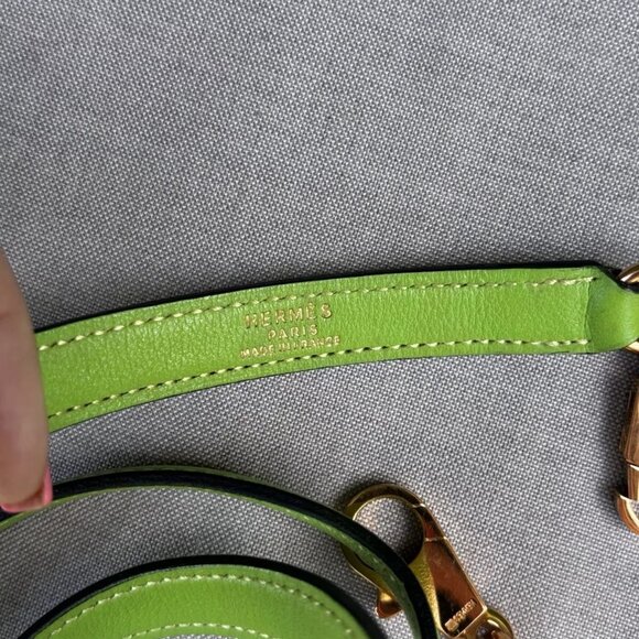 Authentic 1995 Hermes SAC KELLY II SELLIER 32 VACHE FJORD Vert Cru green - Picture 8 of 14